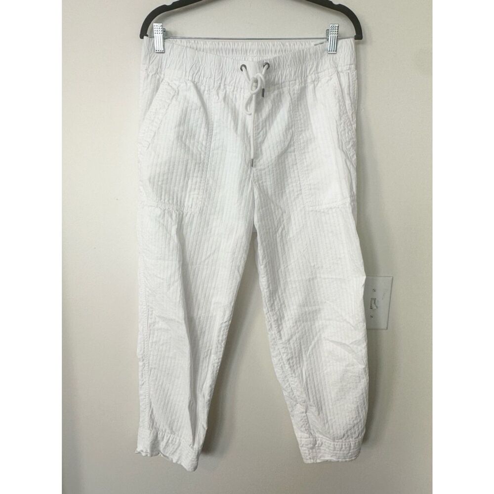 James Perse Women’s White Linen Cropped Pants 2=M